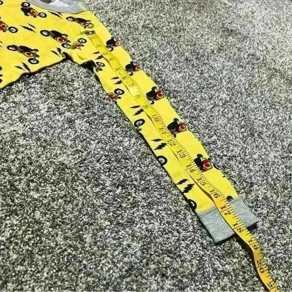 Hanna Andersson Bolt Motorcycle Print Yellow Pajama Top Only  Sz 8 US 130cm Note - Picture 4 of 10